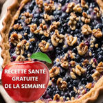Image de Tarte au saumon et crevettes aux bleuets