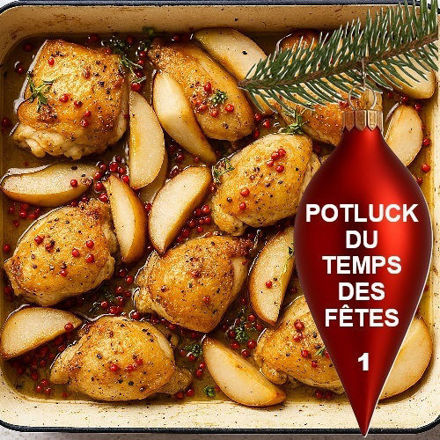 Image de Poulet aux poires et poivre rose